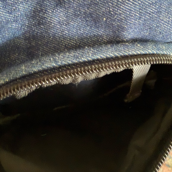 Vintage Y2K JanSport Mini Backpack Small Blue Jean Denim Daypack Micro 3 Pocket main image 6